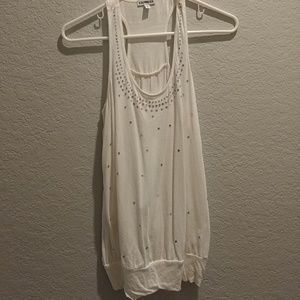 Express sequin cream top